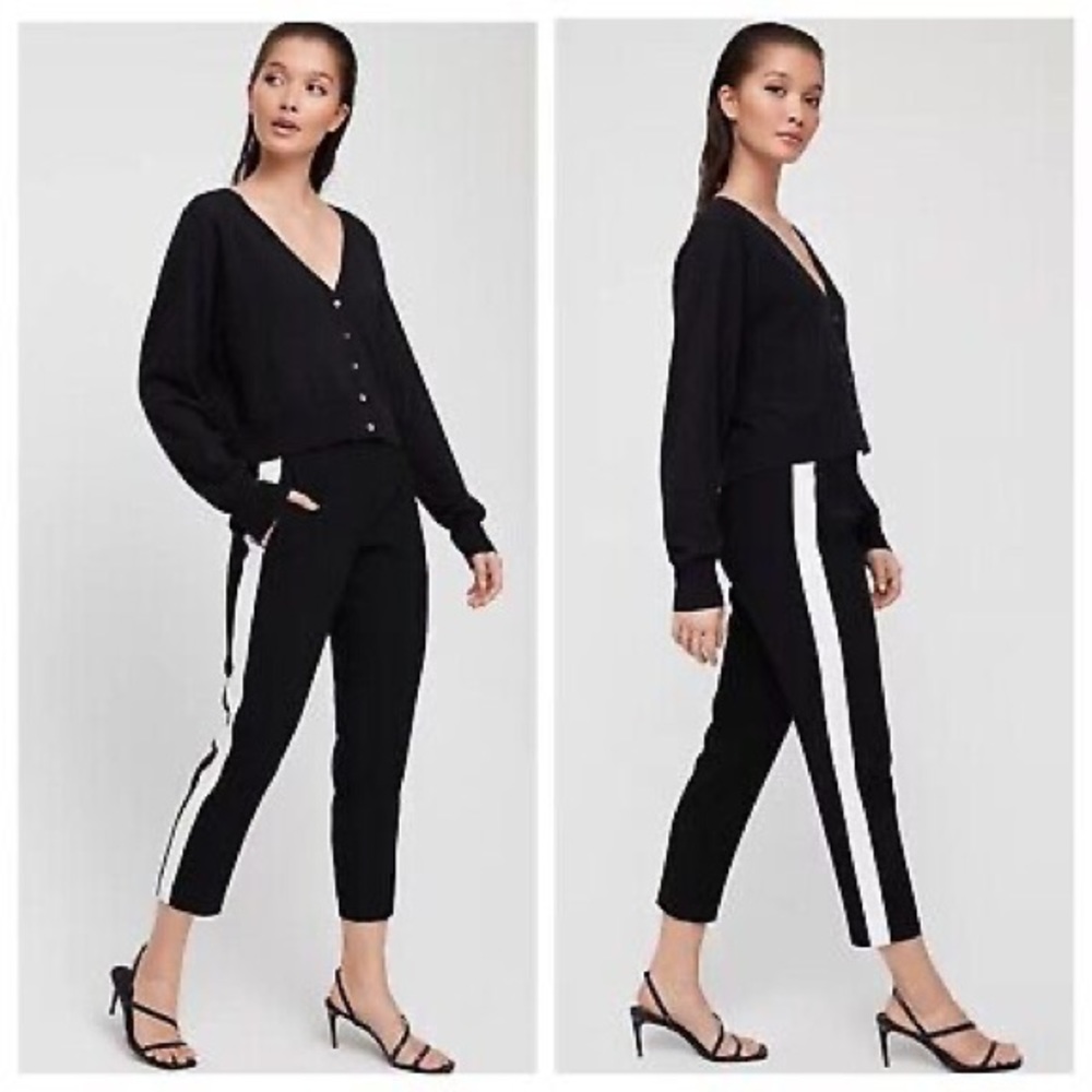 Aritzia's Babaton Conan Pant in
Teredo Stripe, size 4